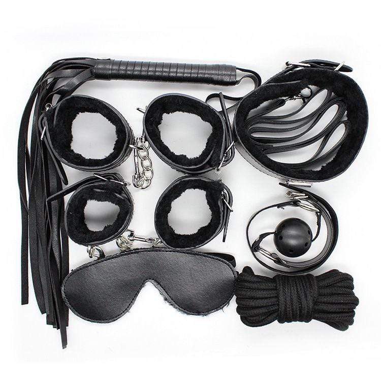 Image of essential kit for a night of bondage blackout