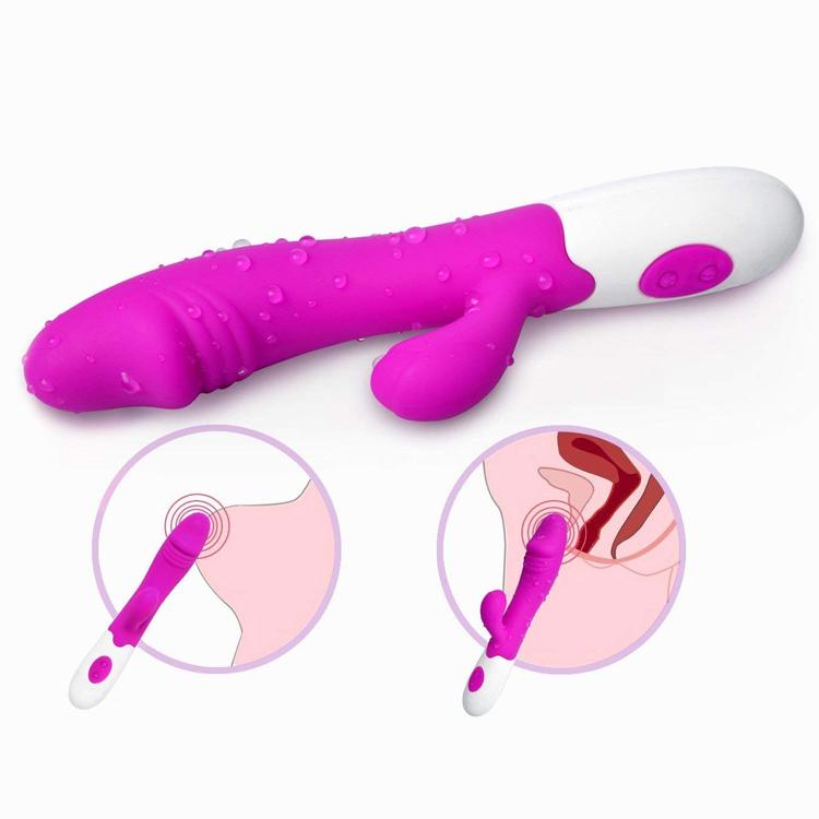 Image of a double-ended vibrator with separate motors for dual stimulation.