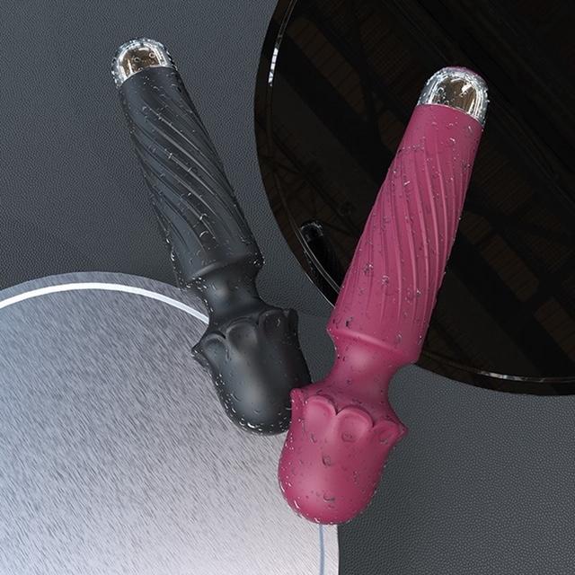 Image of a beautifully decorated wand for full-body massage and pleasure.