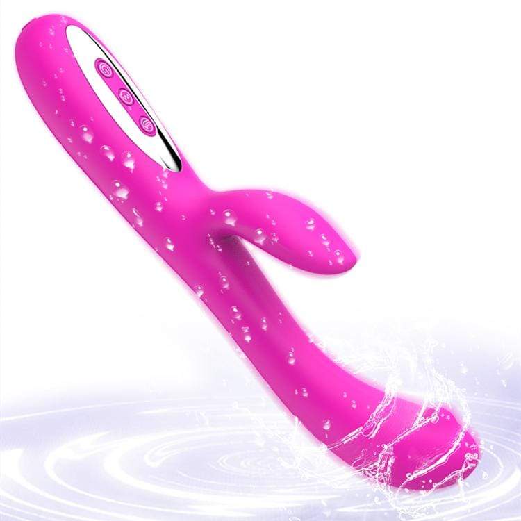 Image of a curved vibrator designed to stimulate the G-spot for heightened pleasure.