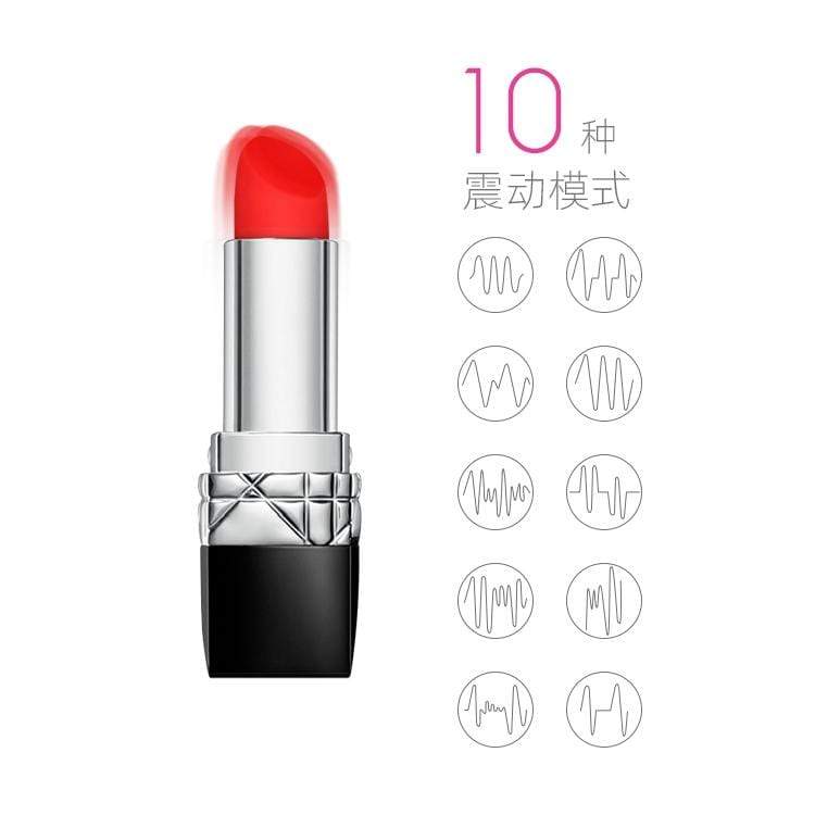 Image of a discreet, portable vibrating bullet in the shape of a lipstick.