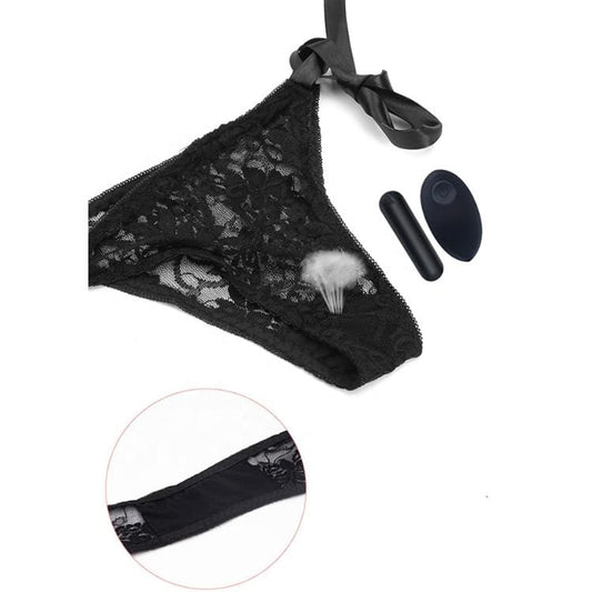Image of a vibrating panty designed for discreet pleasure on the go.